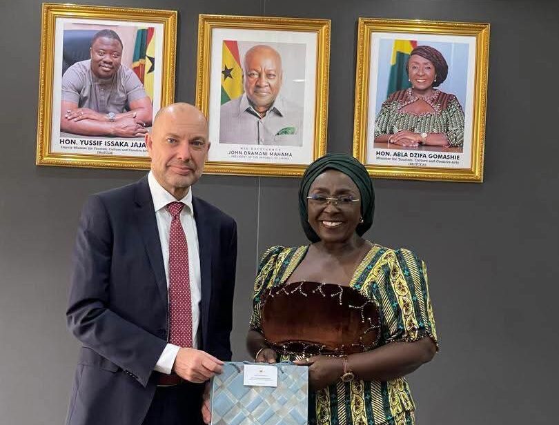 Tourism Minister, Dzifa Gomashie and new Danish Ambassadir conffer.