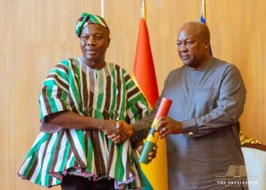 Mahama Ayariga in Fugu with President John Mahama.
