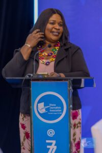 GJA Vice President- Rebecca Ekpe speaking at GJA @77 Anniversary.