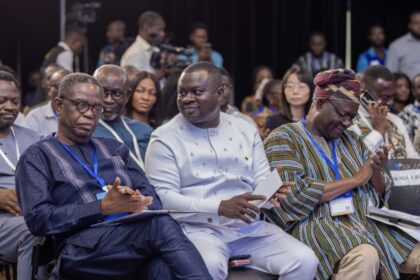 From left -Kwesi Pratt, GJA President, Albert Dwumfour & GBC DG Prof. Amin Alhassan.