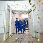 The six participants in the SOLIS100 research study leave the simulation facility at the German Aerospace Center (DLR) after 100 days in isolation. The study, conducted on behalf of the European Space Agency (ESA), aims to investigate the effects of long-duration missions under extreme conditions on human health and performance. Photo: ---/Deutsches Zentrum für Luft- und Raumfahrt e.V. (DLR)/dpa - ATTENTION: editorial use only in connection with the latest coverage and only if the credit mentioned above is referenced in full