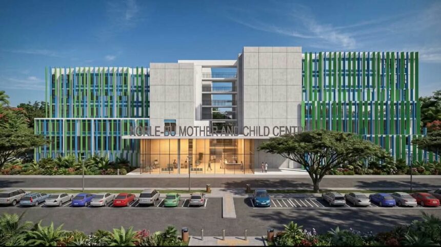  Land preparation has begun for the construction of a modern 400-bed Mother and Child Block at the Korle Bu Teaching Hospital in Accra.