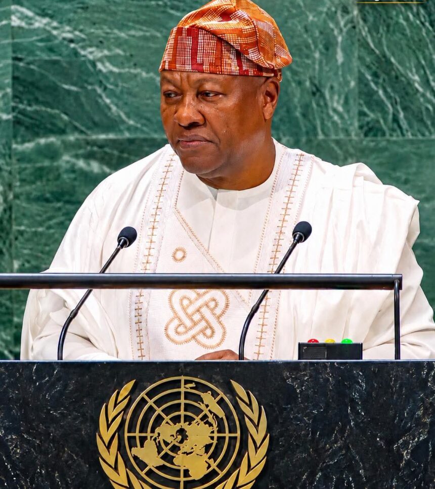 President John Mahama speaking at 81st UNGA in New York.