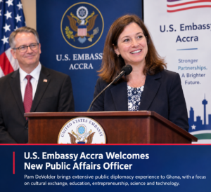 United States Embassy in Accra welcomes Pam DeVolder as new Public Affairs Officer,