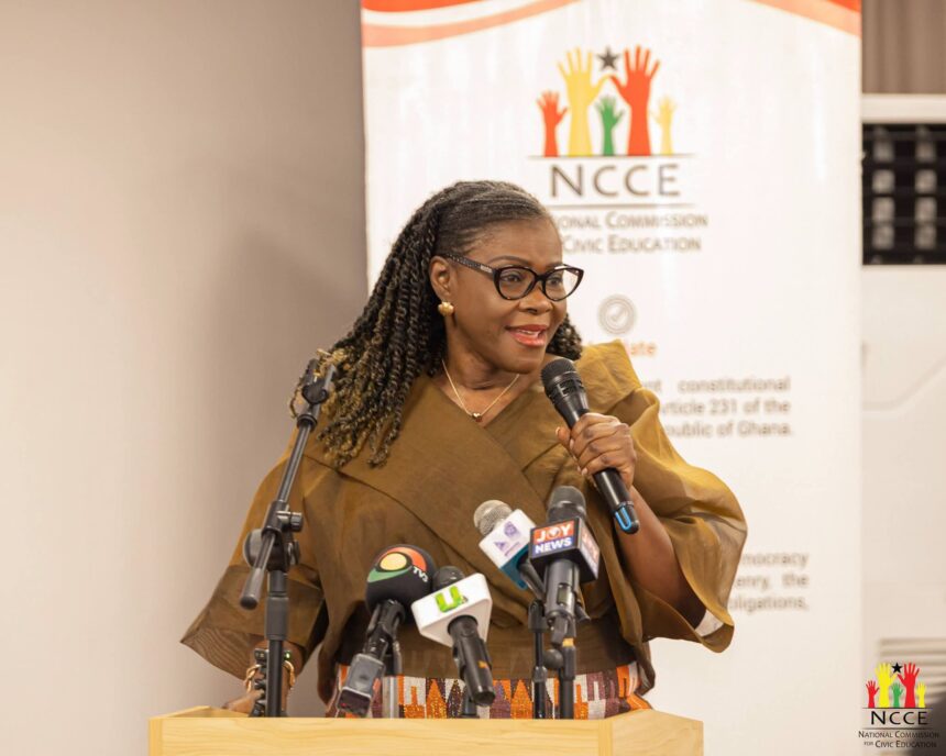 NCCE Chairperson, Madam Kathleen Addy.
