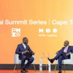 (L-R) George Asamani, PMI’s Managing Director for Sub-Saharan Africa,  with AfCFTA), H.E. Wamkele Mene, Secretary-General of the AfCFTA Secretariat, at the PMI Global Summit Series in Cape Town.