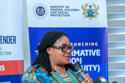 Dr Agnes Naa Momo Lartey, Gender Minister.