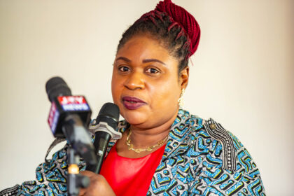 Rebecca Ekpe, Vice President of the Ghana Journalists Association, addressing participants at the media engagement on Ghana’s constitutional reform process organised by the Citizens’ Platform on Constitutional Reform at Alisa Hotel in Accra on October 1, 2026.