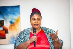 Rebecca Ekpe, Vice President of the Ghana Journalists Association, addressing participants at the media engagement on Ghana’s constitutional reform process organised by the Citizens’ Platform on Constitutional Reform at Alisa Hotel in Accra on October 1, 2026.