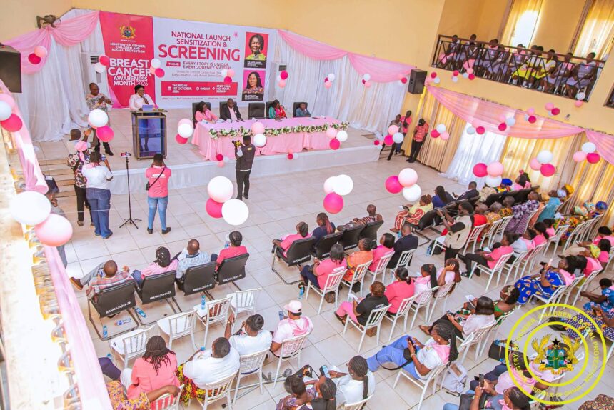 Gender Minister, Dr. Naa Momo Lartey launched Pincltober in Ho