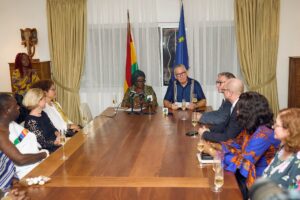 Tourism Minister, Dzifa Gomashie with Representative EU Ambassador to Ghana, Rune Skinnebach.