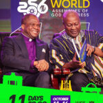 General Superintendent of Assemblies of God, Ghana, Reverend Stephen Yenusom Wengam with President John Mahama.